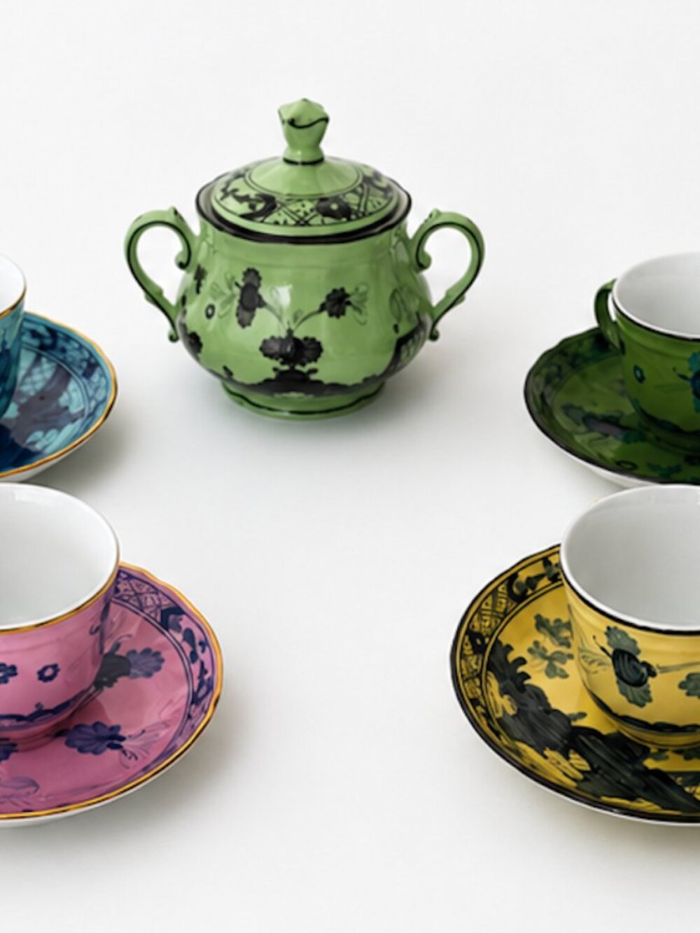 RIchard GInori Oriente Italiano Espresso set and SUgar Bowls- assorted colors